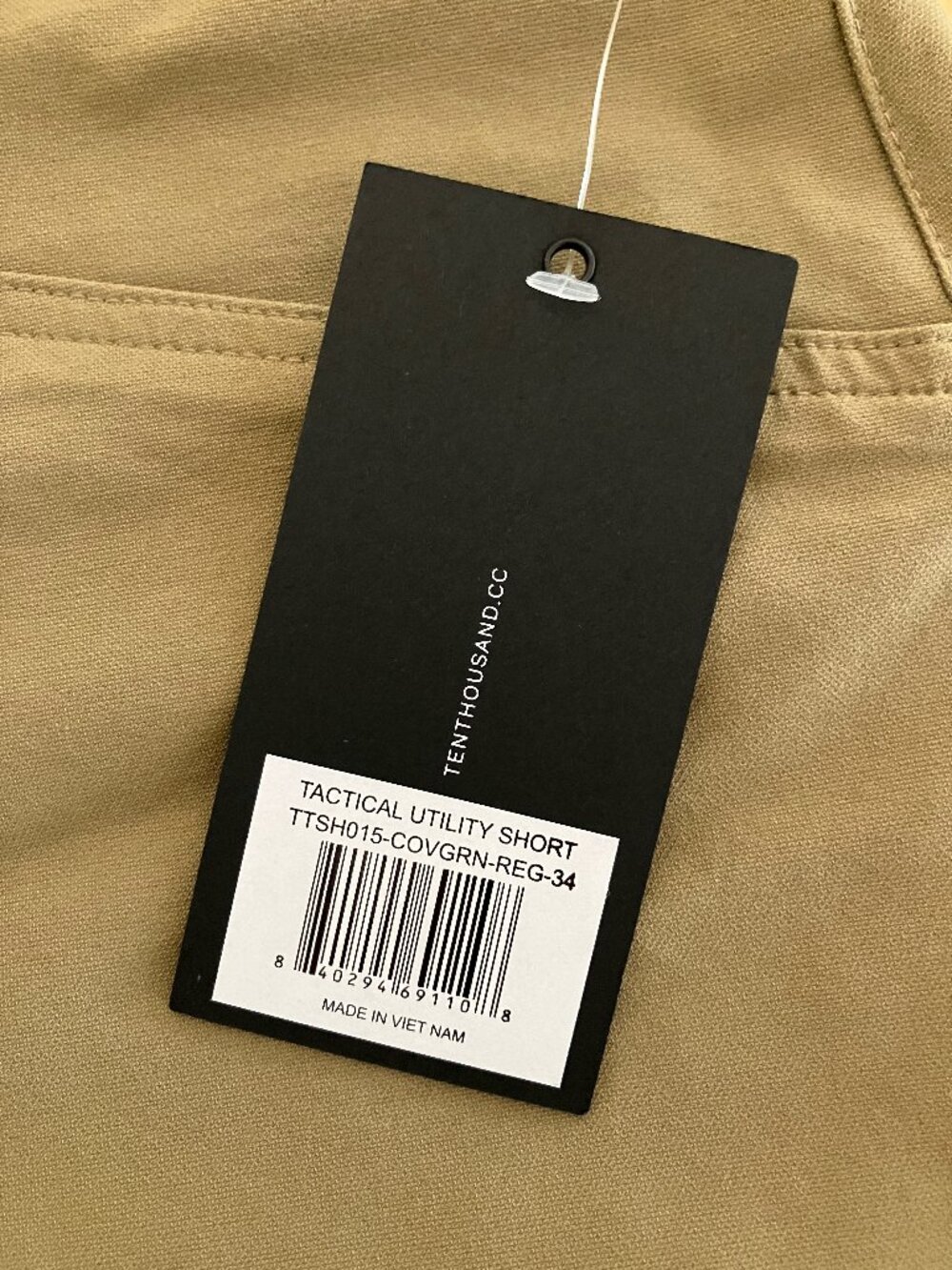 Ten Thousand Tactical Utility Short 8" Inseam No Liner Cove Green 32/34/36 NWT - Picture 10 of 16